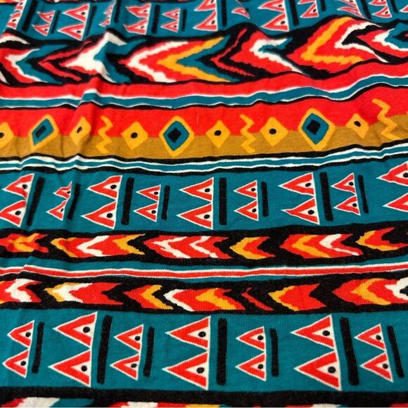 Chance or Fate Dry Goods Boho Beaded Tribal Design Sleeveless Tunic Top Large - Picture 7 of 11